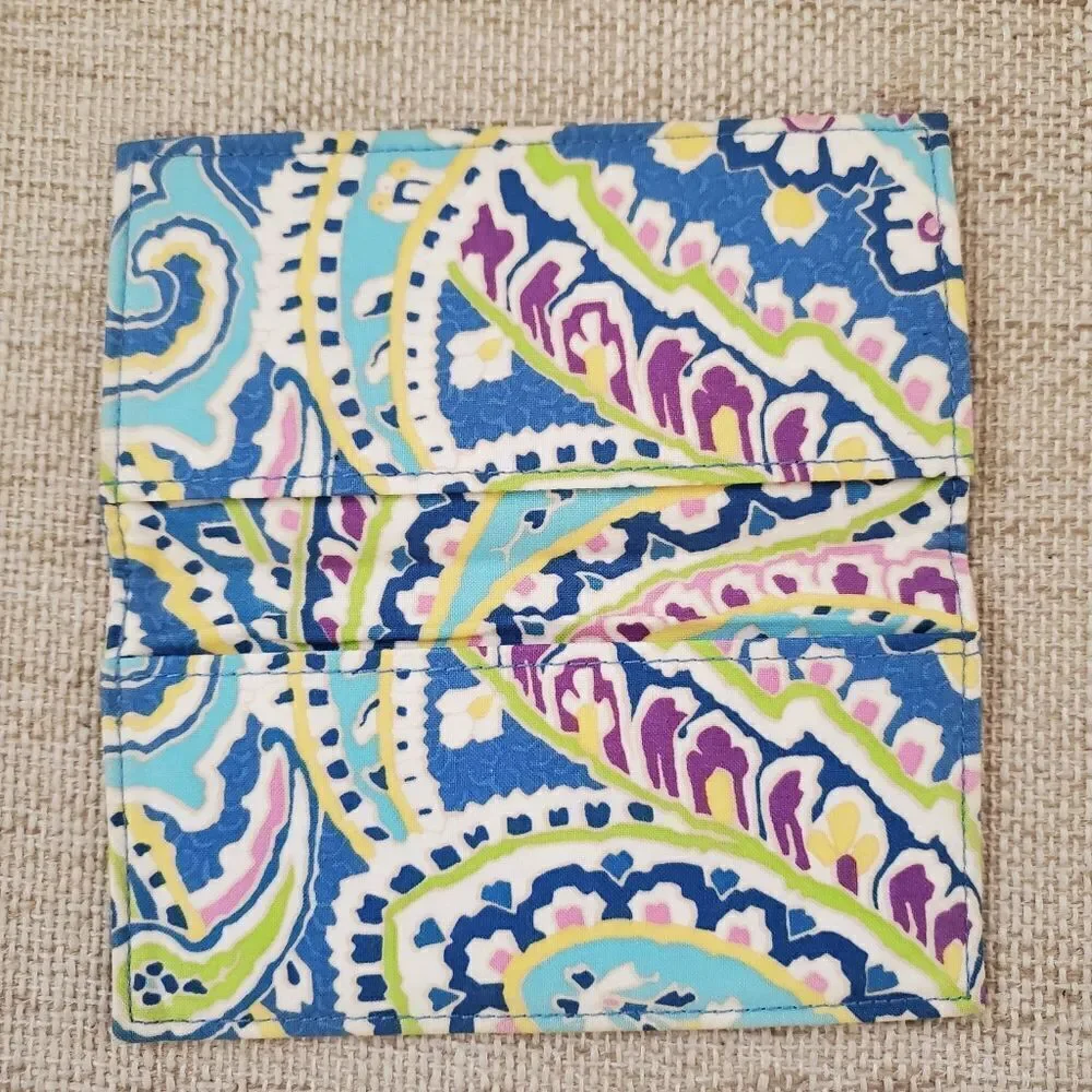 Vera Bradley Small Tic Tac Tote & Checkbook Cover in Capri Blue